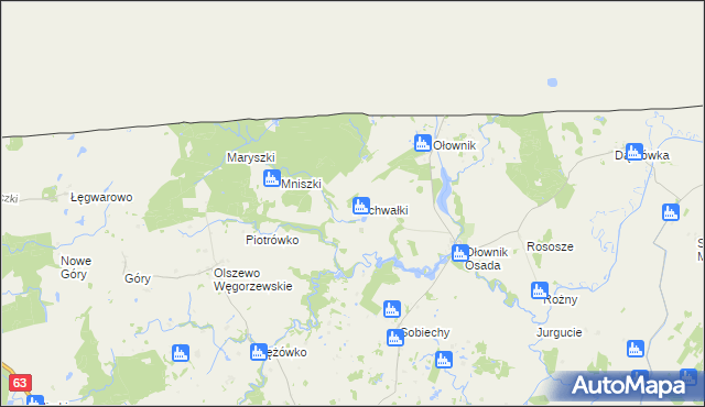 mapa Pochwałki, Pochwałki na mapie Targeo