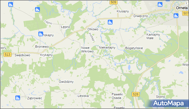 mapa Podągi, Podągi na mapie Targeo