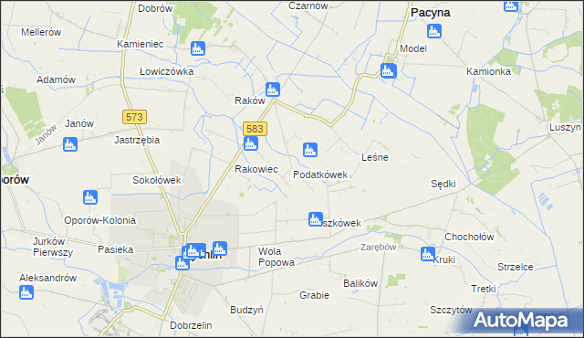 mapa Podatkówek, Podatkówek na mapie Targeo