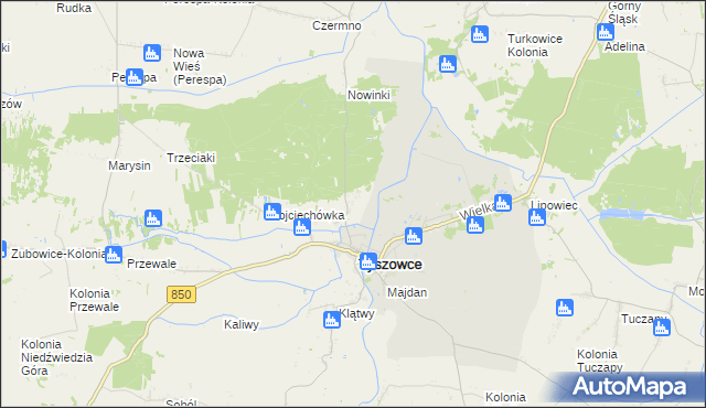 mapa Podbór gmina Tyszowce, Podbór gmina Tyszowce na mapie Targeo