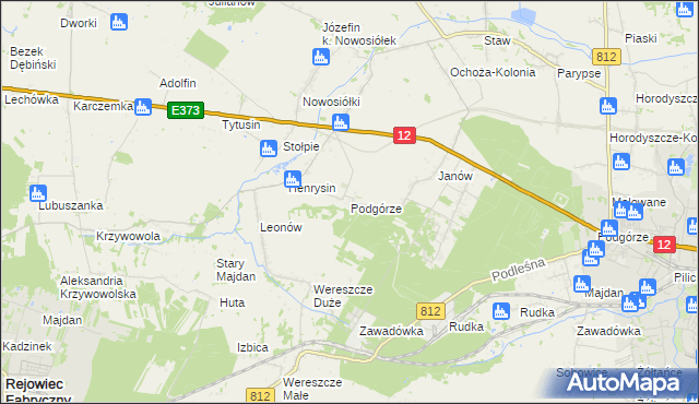 mapa Podgórze gmina Chełm, Podgórze gmina Chełm na mapie Targeo