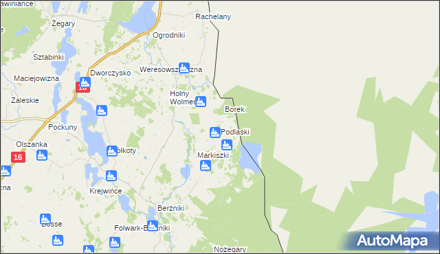 mapa Podlaski gmina Sejny, Podlaski gmina Sejny na mapie Targeo