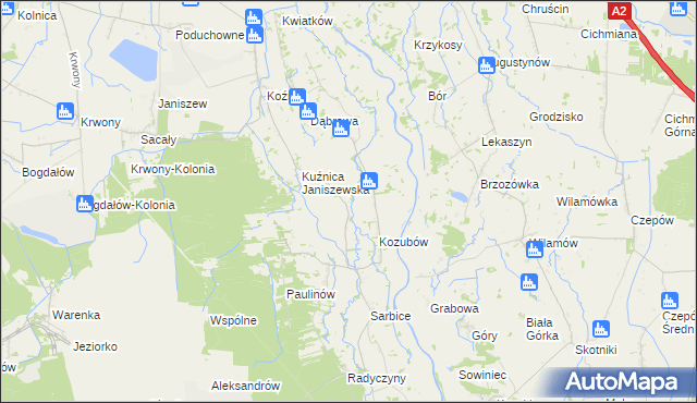 mapa Podłużyce, Podłużyce na mapie Targeo