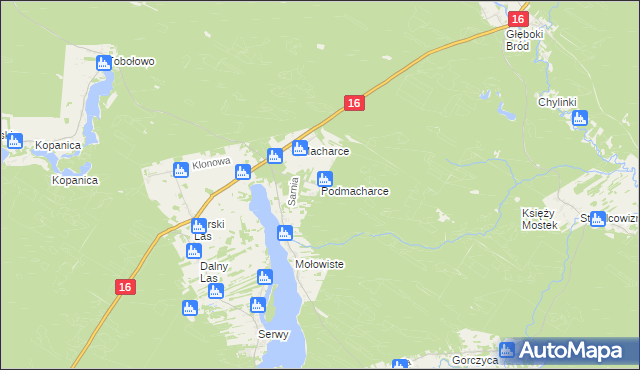 mapa Podmacharce, Podmacharce na mapie Targeo