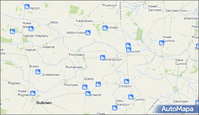 mapa Podmarszczyn, Podmarszczyn na mapie Targeo