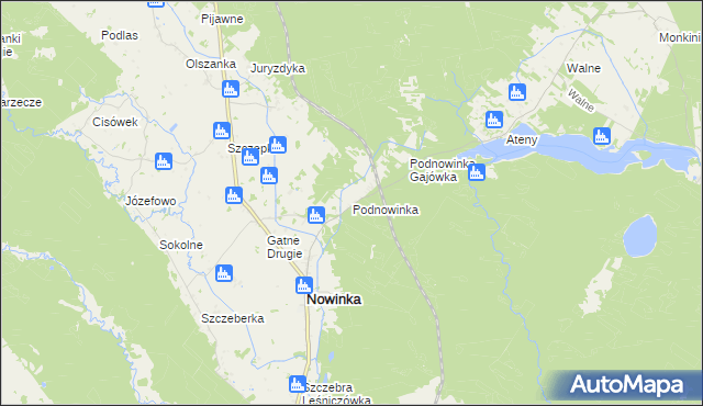 mapa Podnowinka, Podnowinka na mapie Targeo