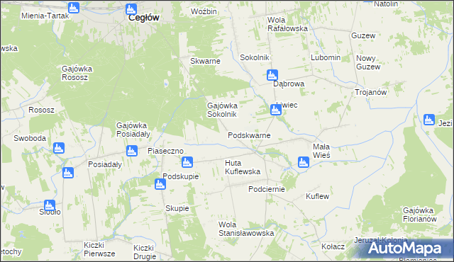 mapa Podskwarne, Podskwarne na mapie Targeo