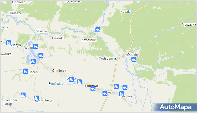 mapa Podsośnina, Podsośnina na mapie Targeo