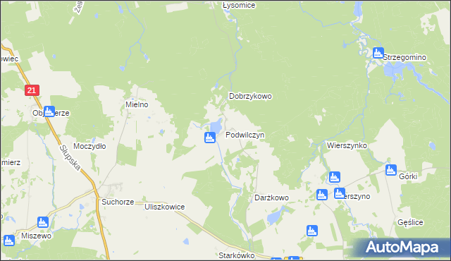 mapa Podwilczyn, Podwilczyn na mapie Targeo