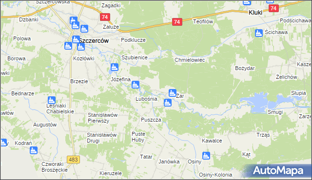 mapa Podżar, Podżar na mapie Targeo