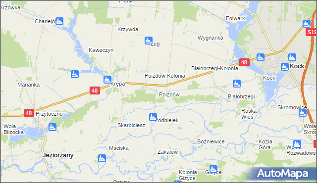 mapa Poizdów, Poizdów na mapie Targeo