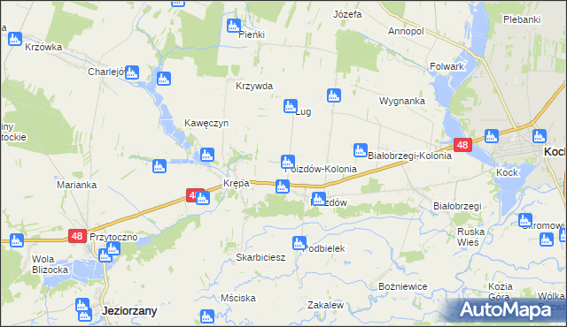 mapa Poizdów-Kolonia, Poizdów-Kolonia na mapie Targeo