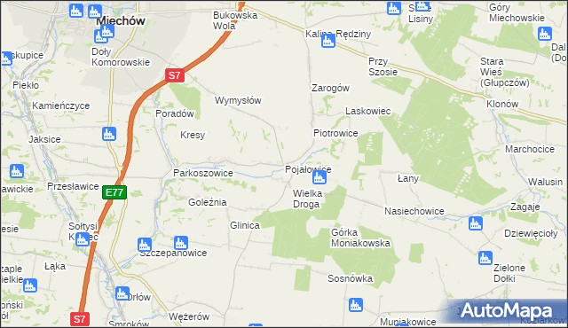 mapa Pojałowice, Pojałowice na mapie Targeo
