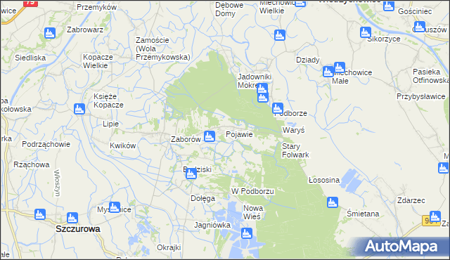 mapa Pojawie, Pojawie na mapie Targeo