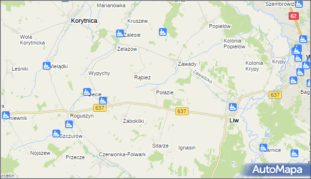 mapa Połazie, Połazie na mapie Targeo