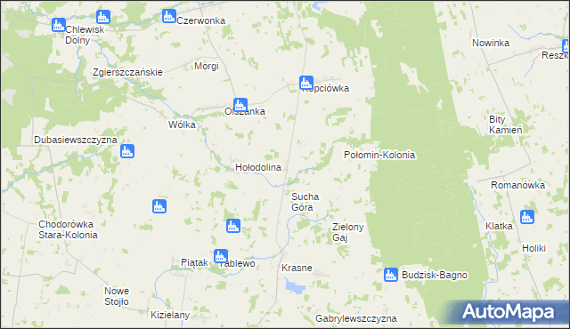 mapa Połomin, Połomin na mapie Targeo