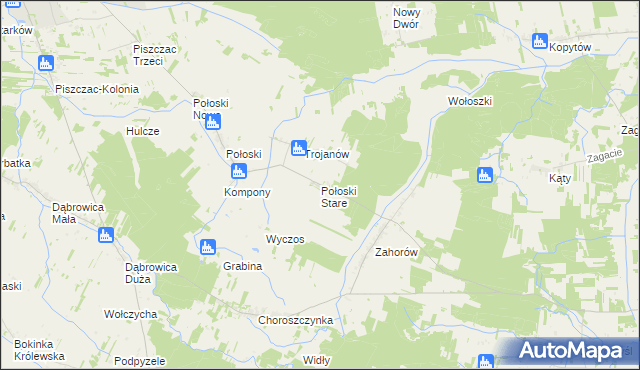 mapa Połoski Stare, Połoski Stare na mapie Targeo