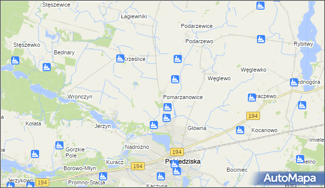 mapa Pomarzanowice, Pomarzanowice na mapie Targeo