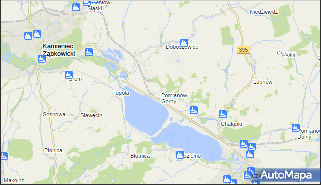 mapa Pomianów Górny, Pomianów Górny na mapie Targeo