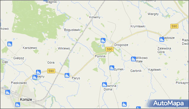 mapa Pomnik, Pomnik na mapie Targeo