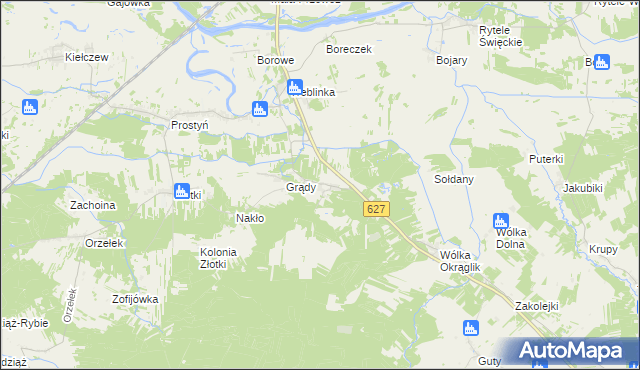 mapa Poniatowo gmina Małkinia Górna, Poniatowo gmina Małkinia Górna na mapie Targeo