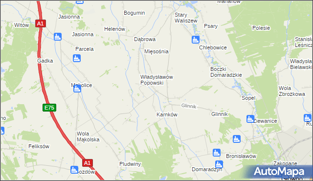 mapa Popów Głowieński, Popów Głowieński na mapie Targeo