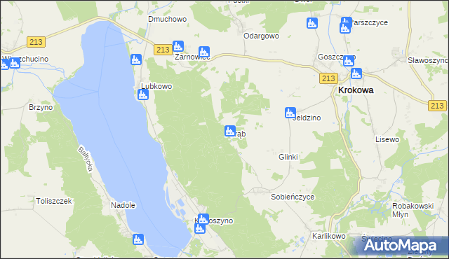 mapa Porąb gmina Krokowa, Porąb gmina Krokowa na mapie Targeo
