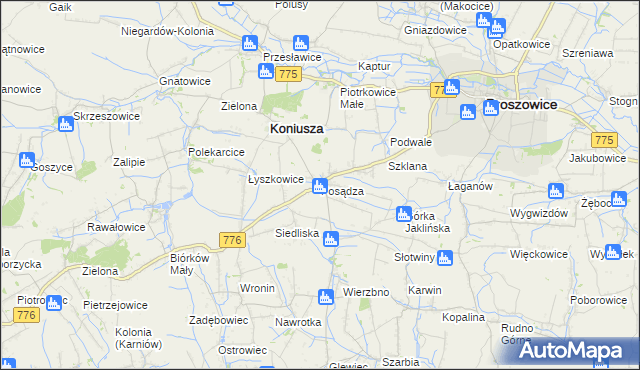 mapa Posądza, Posądza na mapie Targeo