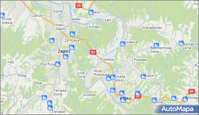 mapa Postołów, Postołów na mapie Targeo