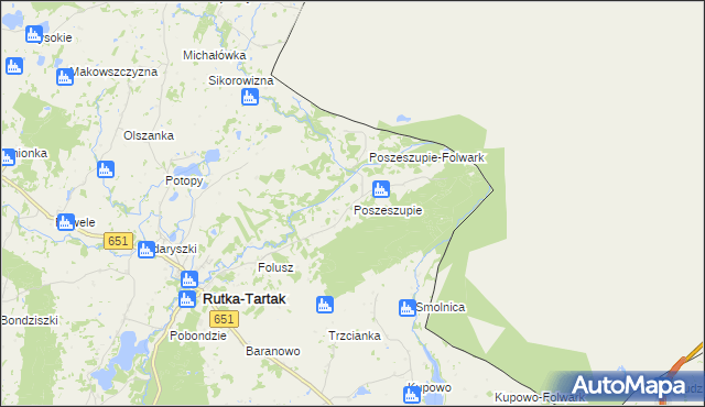 mapa Poszeszupie, Poszeszupie na mapie Targeo