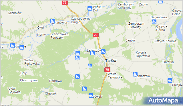 mapa Potoczek gmina Tarłów, Potoczek gmina Tarłów na mapie Targeo