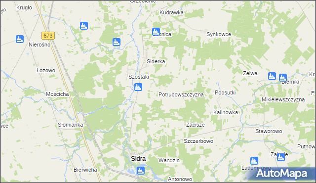 mapa Potrubowszczyzna, Potrubowszczyzna na mapie Targeo