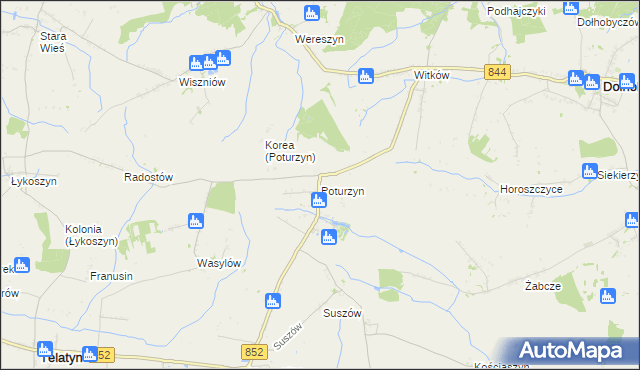 mapa Poturzyn, Poturzyn na mapie Targeo