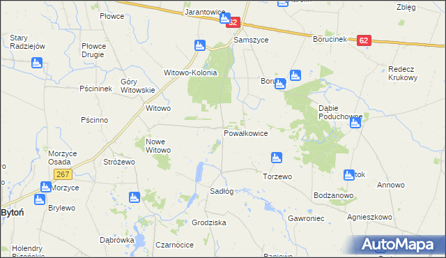 mapa Powałkowice, Powałkowice na mapie Targeo