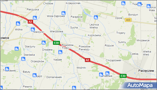 mapa Powodów Pierwszy, Powodów Pierwszy na mapie Targeo