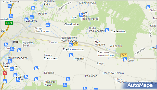 mapa Prędocinek, Prędocinek na mapie Targeo