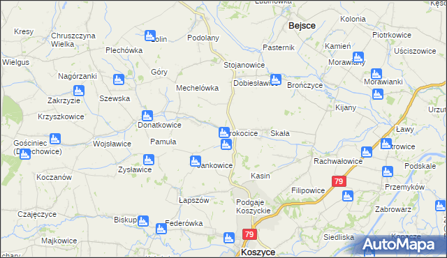 mapa Prokocice, Prokocice na mapie Targeo