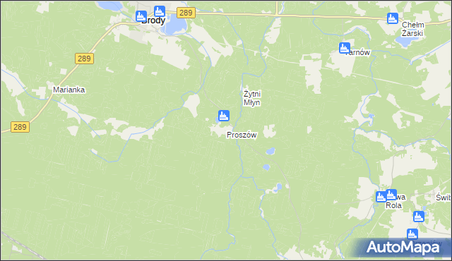 mapa Proszów gmina Brody, Proszów gmina Brody na mapie Targeo