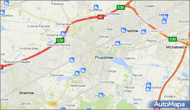 mapa Pruszków, Pruszków na mapie Targeo