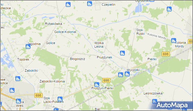 mapa Pruszynek, Pruszynek na mapie Targeo