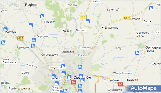 mapa Przążewo, Przążewo na mapie Targeo