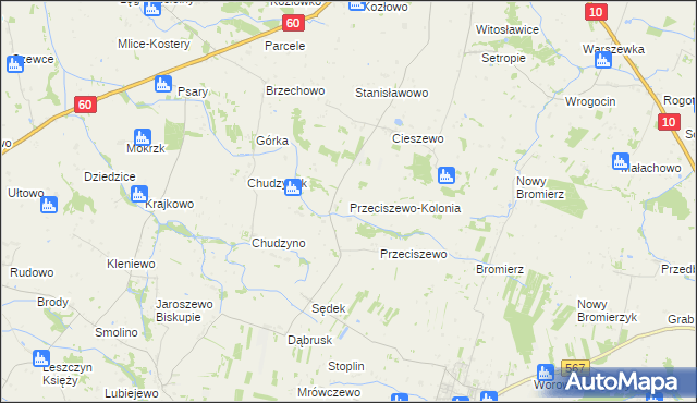 mapa Przeciszewo-Kolonia, Przeciszewo-Kolonia na mapie Targeo