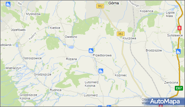 mapa Przedborowa, Przedborowa na mapie Targeo