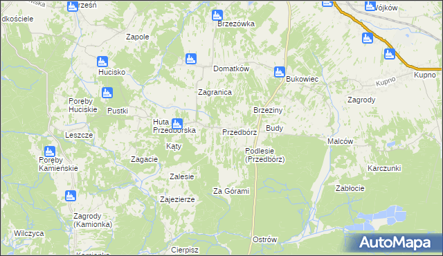 mapa Przedbórz gmina Kolbuszowa, Przedbórz gmina Kolbuszowa na mapie Targeo