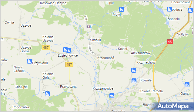 mapa Przedmość, Przedmość na mapie Targeo