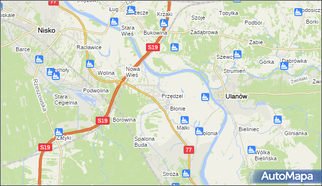 mapa Przędzel, Przędzel na mapie Targeo