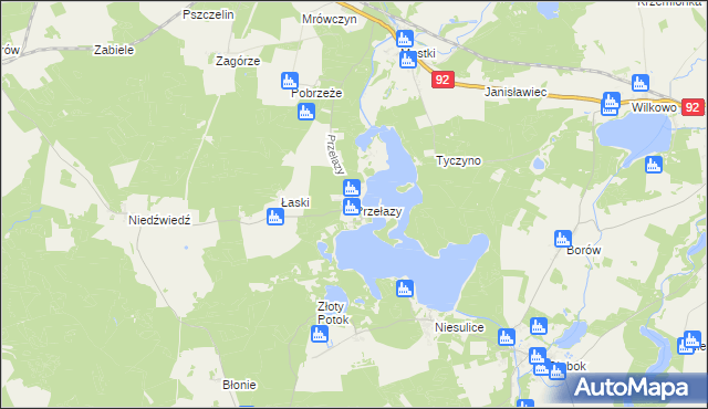 mapa Przełazy, Przełazy na mapie Targeo