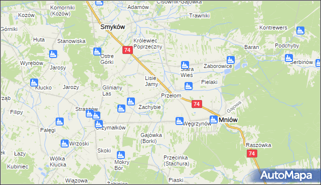 mapa Przełom, Przełom na mapie Targeo