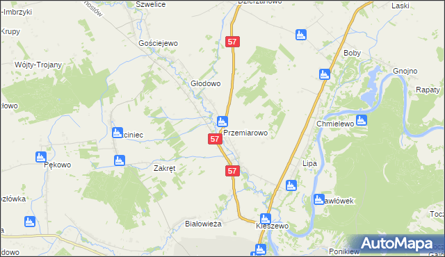 mapa Przemiarowo, Przemiarowo na mapie Targeo