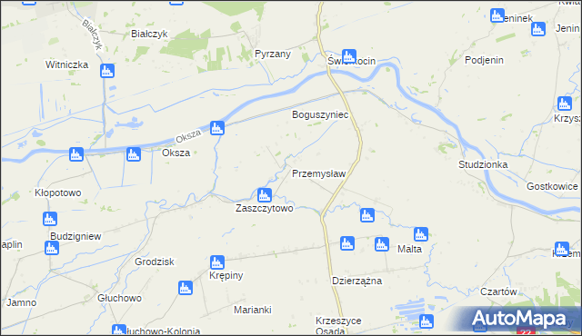 mapa Przemysław gmina Krzeszyce, Przemysław gmina Krzeszyce na mapie Targeo